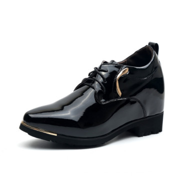 Black Patent Color Men Leather Shoes with Lace up (NX 444)